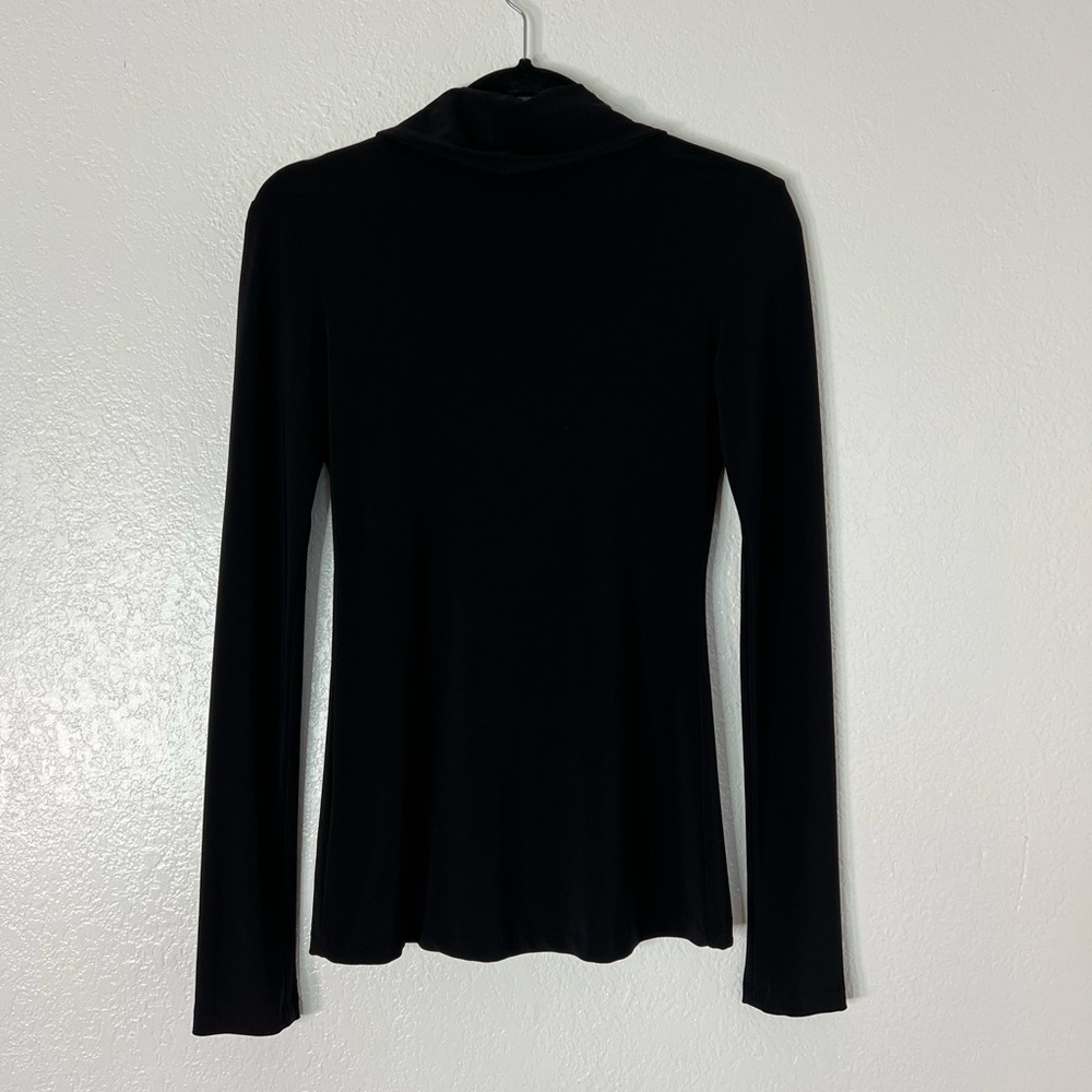 Norma Kamali black long sleeve cowl neck top S - Picture 4 of 4